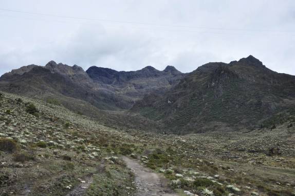 Trilha no Parque Nacional Laguna Negra, perto de Apartaderos, na região de Mérida, nos Andes venezuelanos